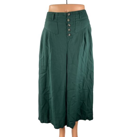 Anthropologie Pants - Anthropologie Ett Twa Women's Green High Rise Wide Leg Trousers Pants Size XS